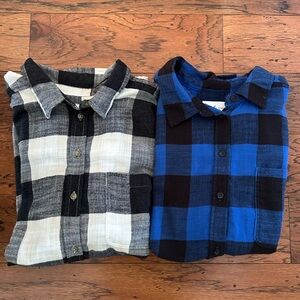 American Eagle Boyfriend Fit Plaid Button Down Shirts